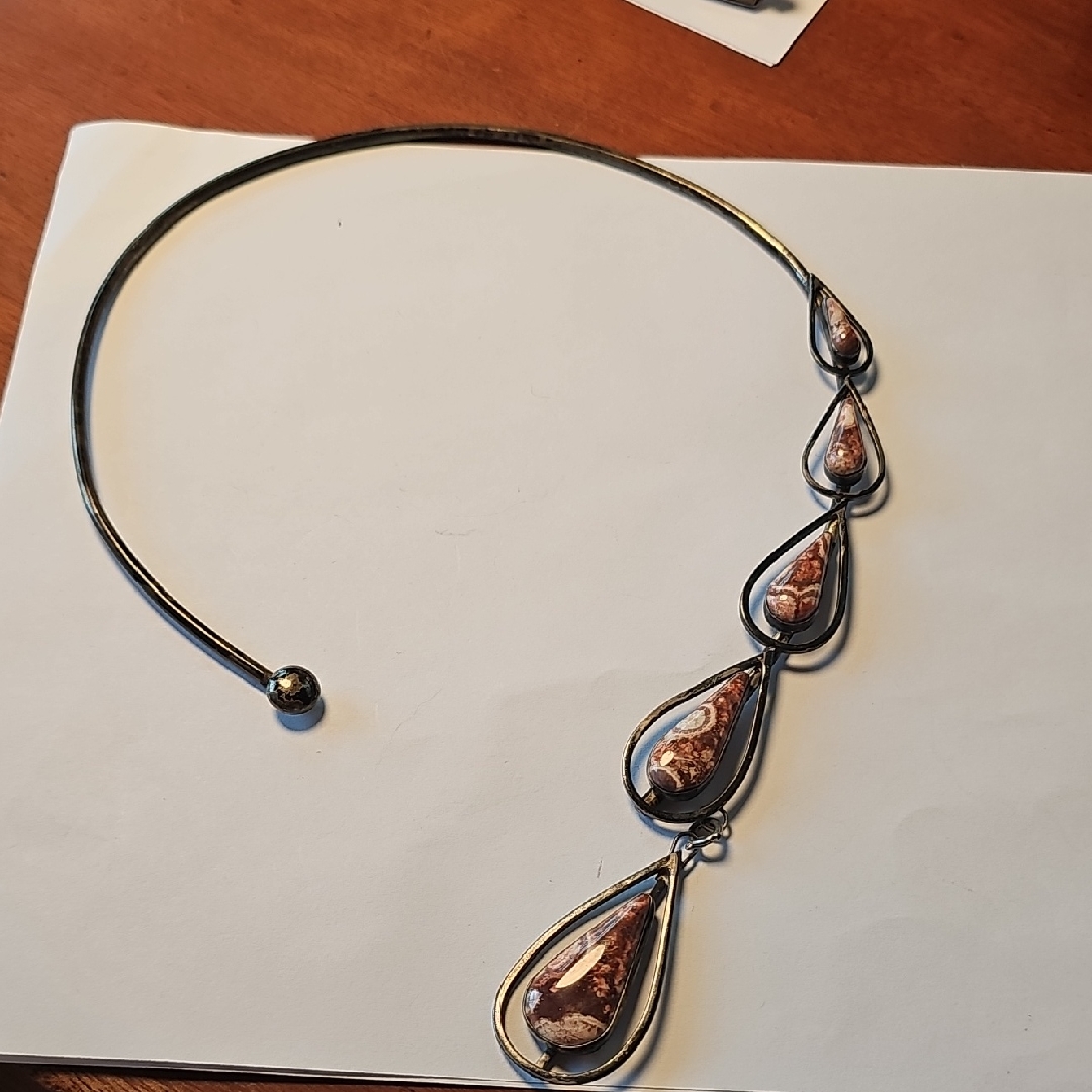 Artisan Thomsonite Necklace- Huge Stones!